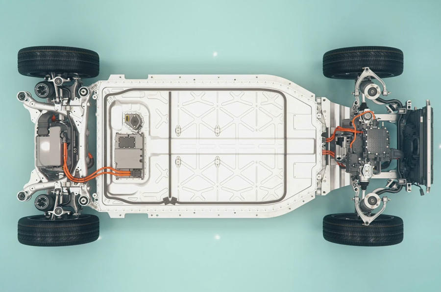 Jaguar I Pace battery top down