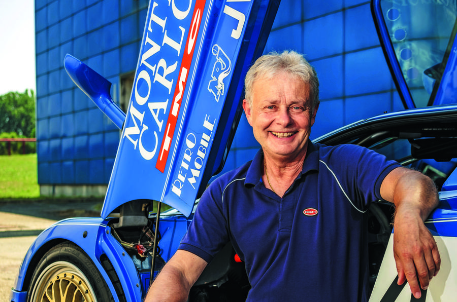 Loris Bicocchi with Bugatti EB110