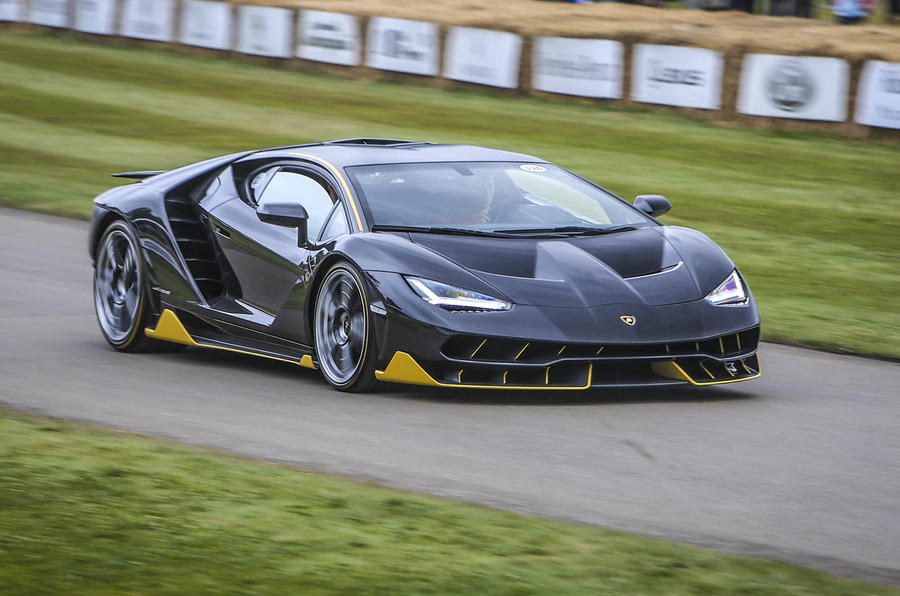 Flat out in a Lamborghini Centenario on the Goodwood hillclimb