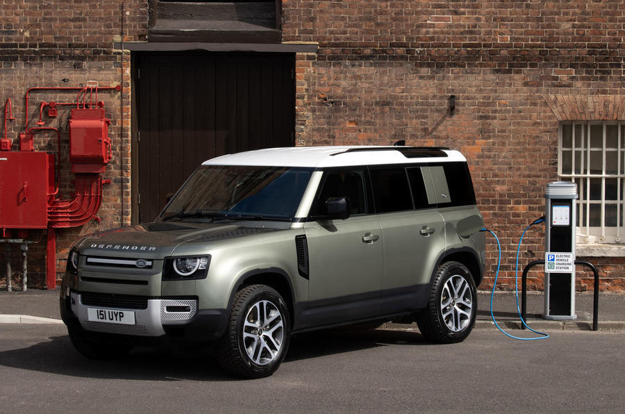 land rover defender p400e plugged in