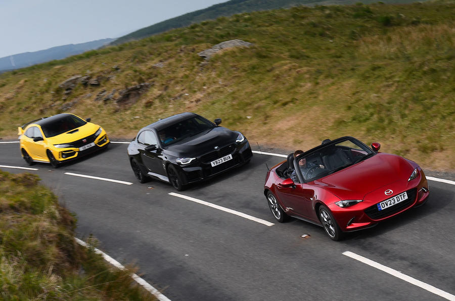 Mazda MX 5 BMW M2 Honda Civic Type R