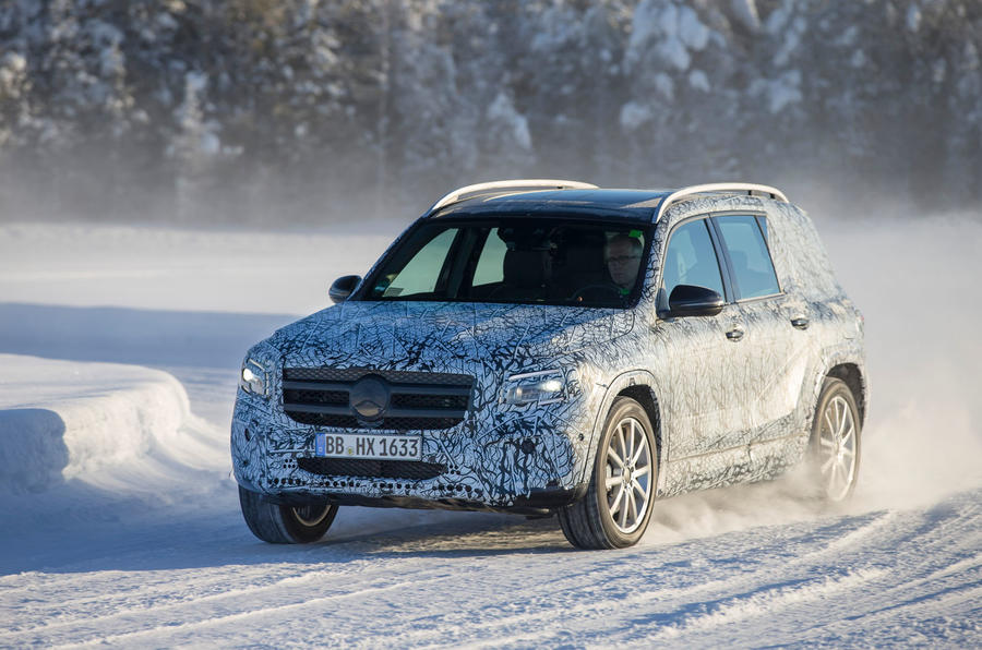 Mercedes-Benz GLB prototype ride 2019 - hero front