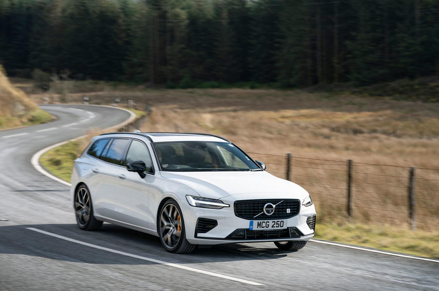 Volvo V60 T8 Polestar Engineered 2019 UK first drive review - hero front