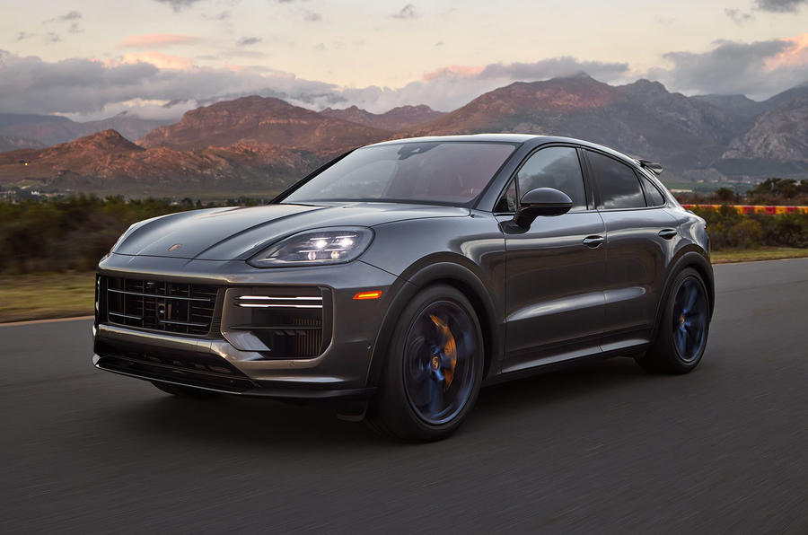 Porsche Cayenne coupe front three quarteer