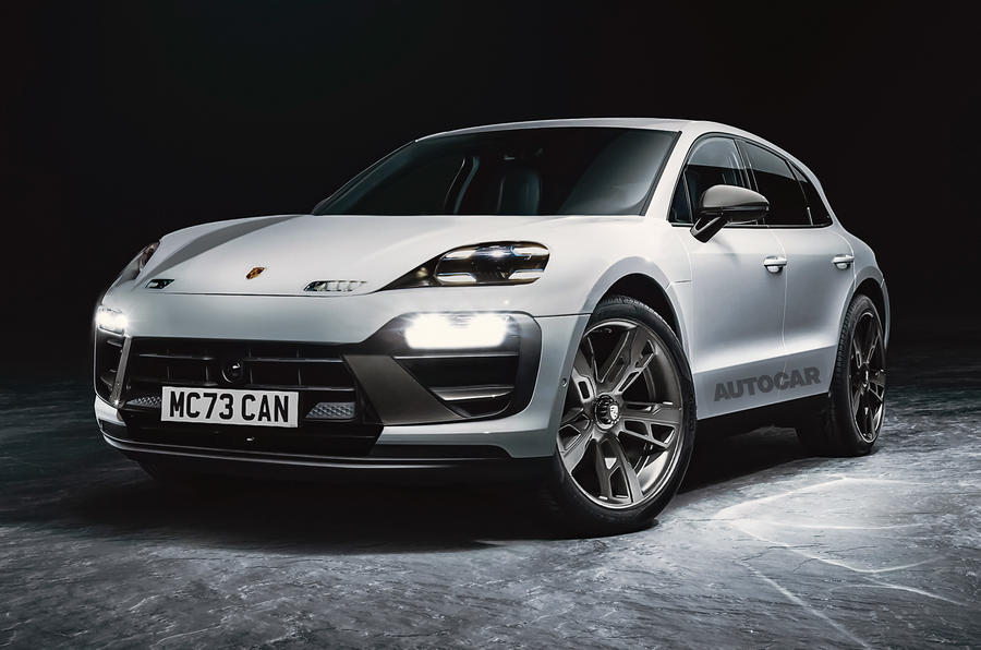 porsche macan ev render