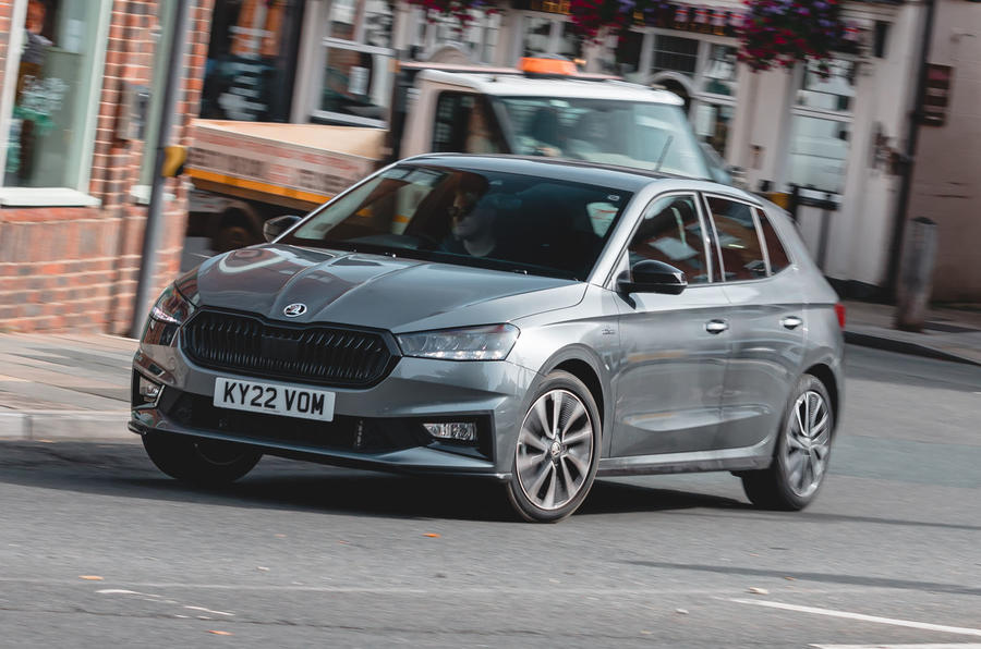 Skoda Fabia 2022 front quarter cornering