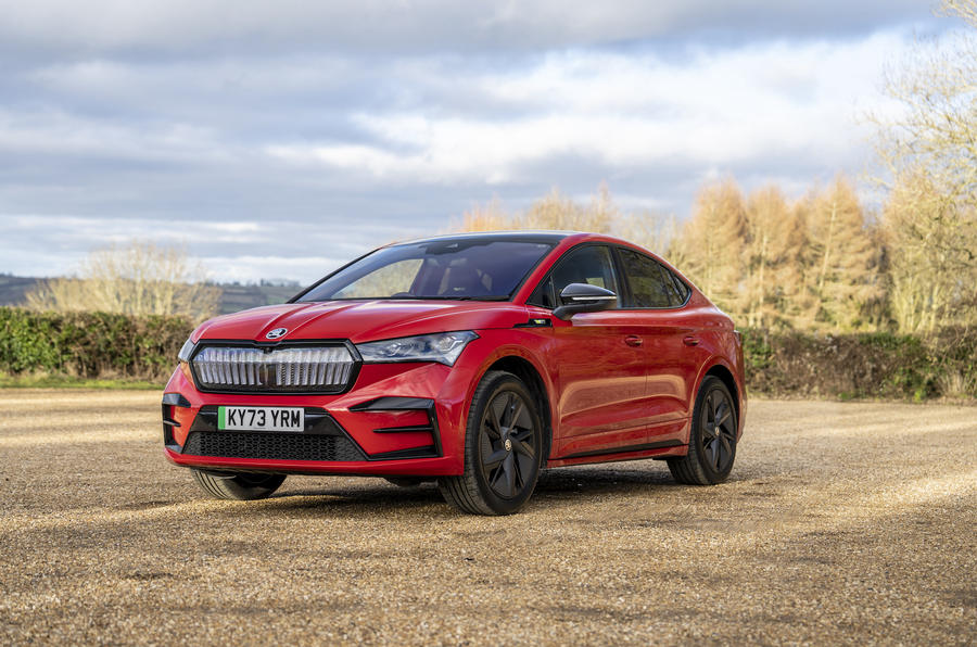 Skoda Enyaq Coupe vRS front three quarters