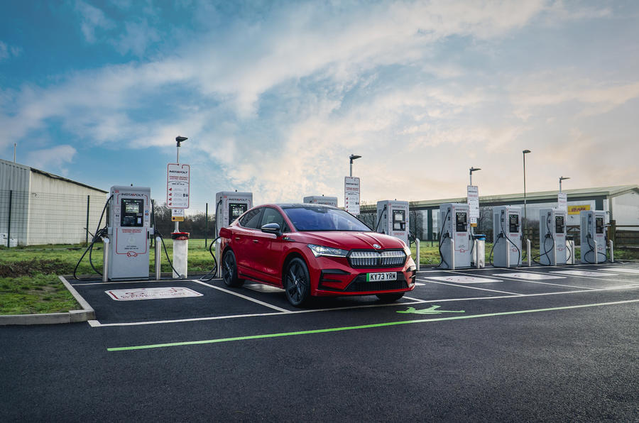 Skoda Enyaq Coupe vRS public charging 1