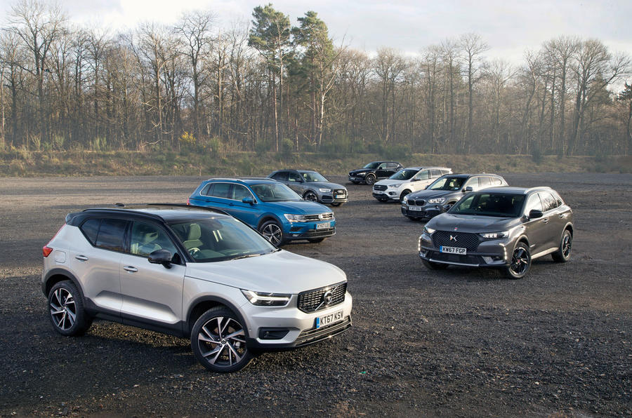 Volvo XC40 vs Volkswagen Tiguan, DS 7, BMW X1, Audi Q3, Ford Kuga and Mazda CX-5