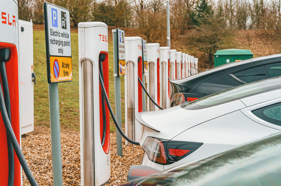 Tesla superchargers