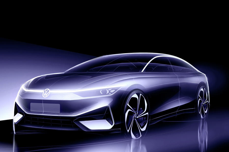 Volkswagen ID Aero design sketch static front