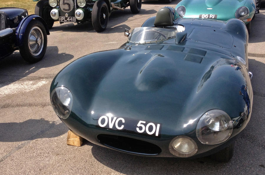 Driving the Jaguar D-type at Goodwood