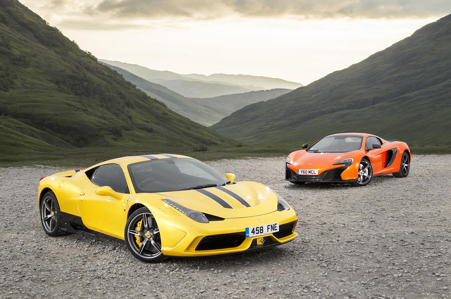 Supercar shootout - Ferrari 458 Speciale versus McLaren 650S