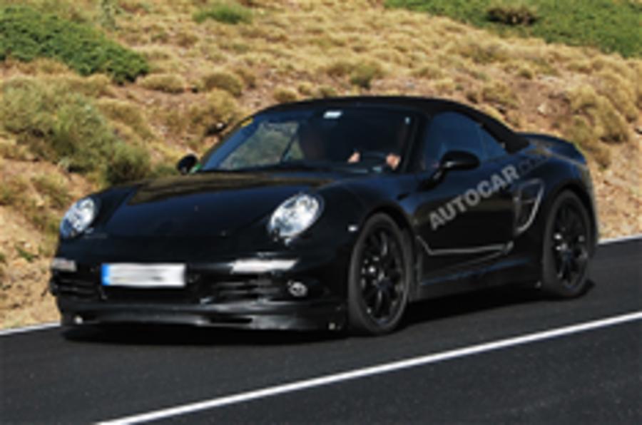 Porsche 998 cabrio spied